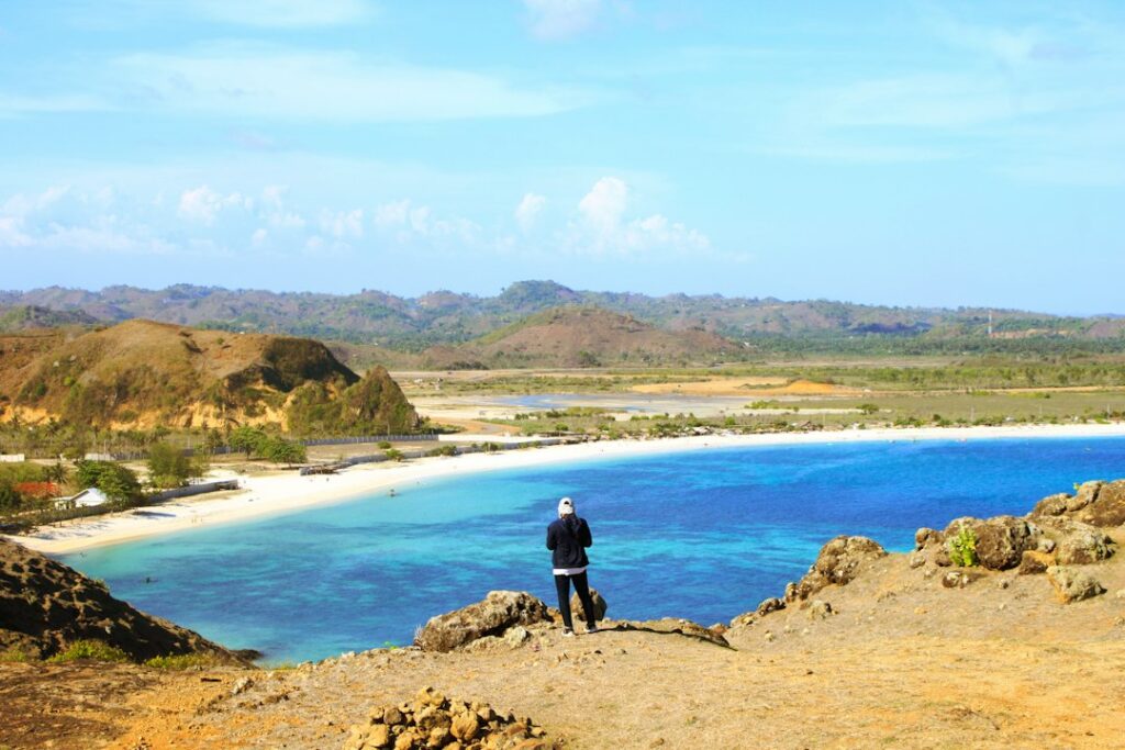 Ocean cliff viewpoint in Lombok, Indonesia